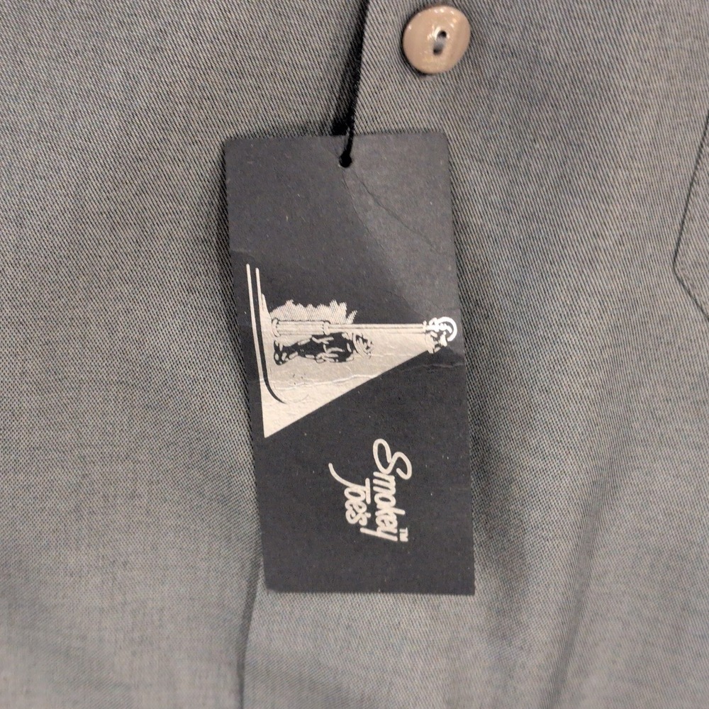 Smokey Joe's Gray Shirt Large Long Sleeve Button Up Casual Career Top Women - Picture 3 of 6